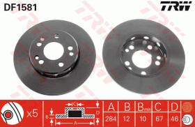 TRW DF1581 - JGO DISCOS DE FRENO