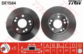 TRW DF1584 - JGO DISCOS DE FRENO