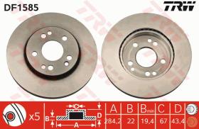 TRW DF1585 - JGO DISCOS DE FRENO