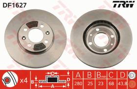 TRW DF1627 - JGO DISCOS DE FRENO