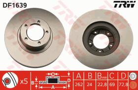 TRW DF1639 - JGO.DISCOS FRENO