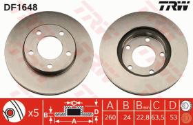 TRW DF1648 - JGO DISCOS FRENO