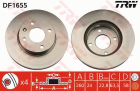 TRW DF1655 - JGO DISCOS FRENO