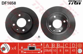 TRW DF1658 - JGO DISCOS DE FRENO