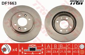 TRW DF1663 - JGO DISCOS DE FRENO
