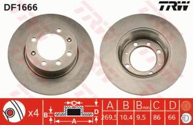 TRW DF1666 - JGO DISCOS FRENO