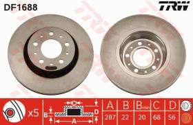 TRW DF1688 - JGO DISCOS FRENO