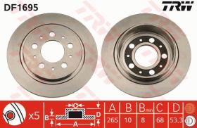 TRW DF1695 - JGO DISCOS FRENO