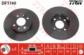 TRW DF1740 - JGO DISCOS DE FRENO