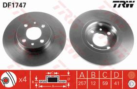 TRW DF1747 - JGO DISCOS DE FRENO
