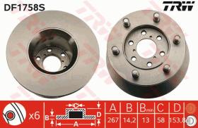 TRW DF1758S - DISCO DE FRENO