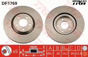 TRW DF1769 - JGO DISCOS FRENO