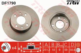 TRW DF1790 - JGO DISCOS DE FRENO