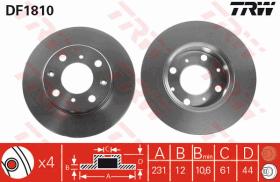 TRW DF1810 - JGO DISCOS DE FRENO