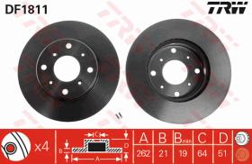 TRW DF1811 - JGO DISCOS DE FRENO