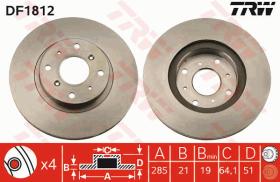 TRW DF1812 - JGO DISCOS FRENO