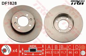 TRW DF1828 - JGO DISCOS DE FRENO