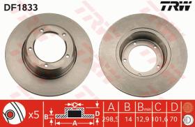 TRW DF1833 - JGO DISCOS DE FRENO