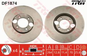 TRW DF1874 - JGO DISCOS FRENO