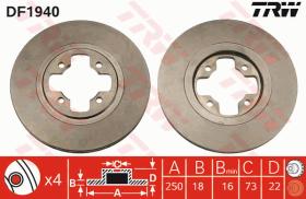 TRW DF1940 - JGO DISCOS FRENO