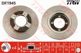 TRW DF1945 - JGO DISCOS FRENO