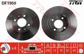 TRW DF1950 - JGO DISCOS DE FRENO