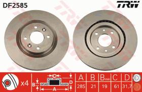 TRW DF2585 - JGO DISCOS DE FRENO