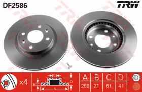 TRW DF2586 - JGO DISCOS DE FRENO