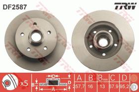 TRW DF2587 - JGO DISCOS DE FRENO