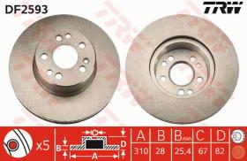 TRW DF2593 - JGO DISCOS FRENO