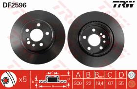 TRW DF2596 - JGO DISCOS DE FRENO