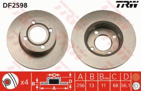 TRW DF2598 - JGO DISCOS DE FRENO