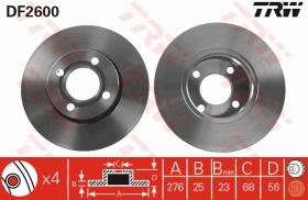 TRW DF2600 - JGO DISCOS DE FRENO