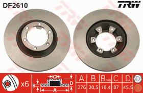 TRW DF2610 - JGO DISCOS DE FRENO