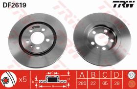 TRW DF2619 - JGO DISCOS DE FRENO