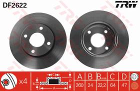 TRW DF2622 - JGO DISCOS DE FRENO