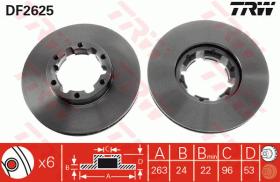 TRW DF2625 - JGO DISCOS DE FRENO