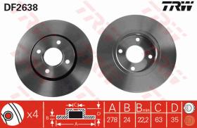 TRW DF2638 - JGO DISCOS FRENO