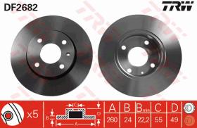 TRW DF2682 - JGO DISCOS DE FRENO