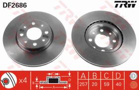 TRW DF2686 - JGO DISCOS DE FRENO