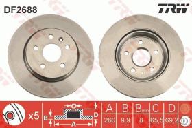 TRW DF2688 - JGO DISCOS DE FRENO