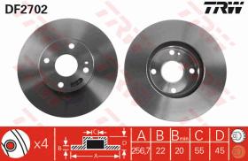 TRW DF2702 - JGO DISCOS DE FRENO