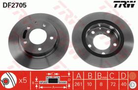 TRW DF2705 - JGO DISCOS DE FRENO