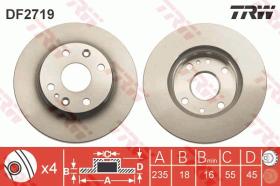 TRW DF2719 - JGO DISCOS DE FRENO