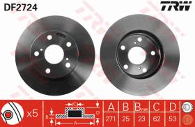 TRW DF2724 - JGO DISCOS DE FRENO