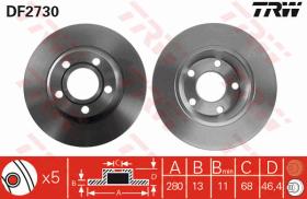 TRW DF2730 - JGO DISCOS DE FRENO