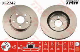TRW DF2742 - JGO DISCOS DE FRENO