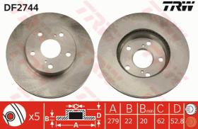 TRW DF2744 - JGO.DISCOS FRENO