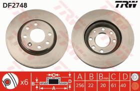 TRW DF2748 - JGO DISCOS DE FRENO