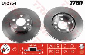 TRW DF2754 - JGO DISCOS DE FRENO